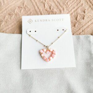 Kendra Scott - Ashton Heart Blush Ivory Mother-of-Pearl Short Necklace Gold